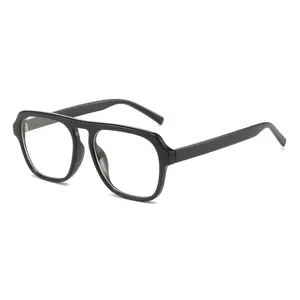 Grande monture de lunettes noire anti lumière bleue style tendance cadre optique epais
