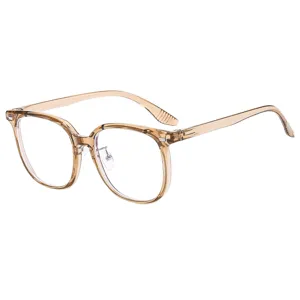 Transparent frame square blue light blocking glasses optical eyewear for women and daily wear