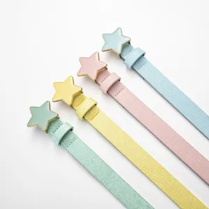 Moda bambini cintura con stella colore caramella ragazze cintura decorativa per jeans
