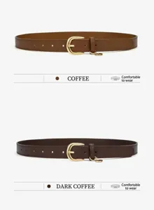 Korean style women leather belt with heart metal buckle casual dress jeans waist belt