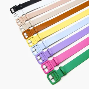 Colorful women leather belt set, stylish wide waist strap for dresses and jeans, daily casual wear