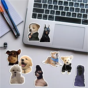 Funny cute dog stickers pack vinyl waterproof stickers for laptop water bottle decor