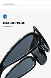Detailed close-up of futuristic cyber punk style one-piece large frame sunglasses frame structure.