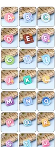 Detalles de bonitos broches de letras acrílicas, ideales para mochilas y manualidades DIY.