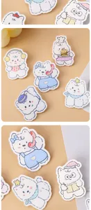Cute cartoon white dog acrylic badge brooch decorative school bag pendant pin patches.