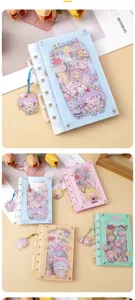 Joli carnet de notes en acrylique à anneaux mignon journal agenda papeterie cadeau.