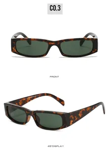 2025 nuevas gafas de sol cuadradas de montura pequeña para mujer, elegante diseño carey.