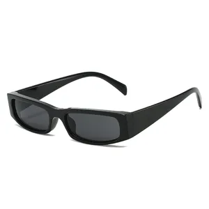Gafas de Sol Cuadradas Pequeñas de PC Resina Mujer Retro Hip Hop Protección UV400 Trendy Ins Estilo Playa Gafas