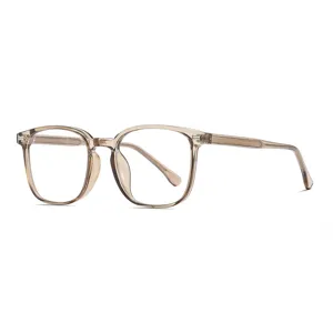Montatura occhiali da vista quadrata trasparente stile Coreano TR90 anti luce blu.