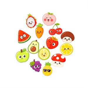 Süße Cartoon Obst Acryl Broschen Pins DIY Abzeichen für Kleidung Schultasche süßes Zubehör