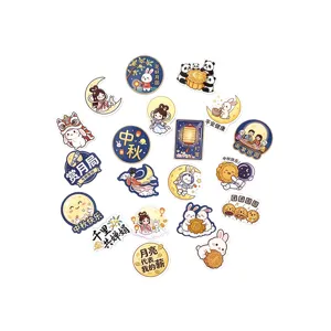 Cute cartoon Mid-Autumn festival acrylic brooch badge schoolbag pendant gift accessories