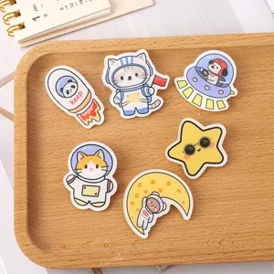 Cute Cartoon Astronaut Acrylic Brooch Space Animal Badge Pin For Bags Clothes Student Rewards Accessories Gifting