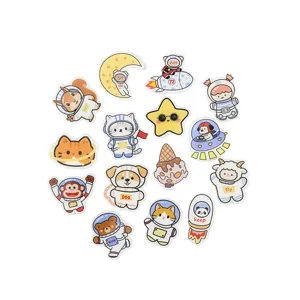 Cute cartoon space astronaut acrylic brooch badge set for backpack clothes decoration