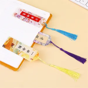 Chinesische Acryl-Lesezeichen mit bunten Quasten, inspirierende Prüfungs-Geschenke.