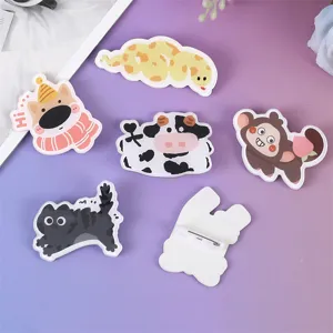Spilla in Acrilico Animali della Foresta Distintivo Cartone Animato Carino Bambini Festa Accessori Calamita
