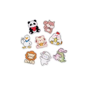 Cute cartoon animal acrylic brooch set, lovely badges for schoolbags and clothes.
