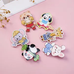 Cute cartoon animal acrylic brooches set, animal pins badges for bags and clothes accessories.