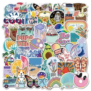 Waterproof Cartoon Graffiti Stickers Vinyl Decals Cute Aesthetic Stickers For Laptop Water Bottle Luggage Skateboard