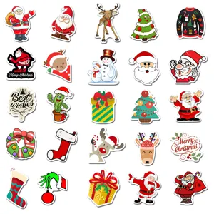Christmas waterproof PVC stickers set for phone case refrigerator water cup decoration details