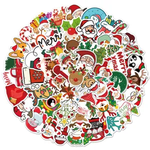 Christmas stickers waterproof PVC decals for phone case water bottle laptop decor pack