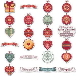 Christmas waterproof stickers decals set for water bottle phone case scrapbooking decor.