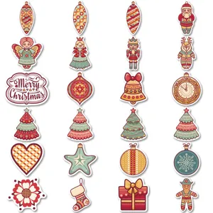 Christmas decorative stickers waterproof PVC decals holiday party gift decoration pack
