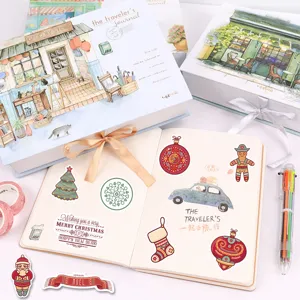 Christmas decorative stickers waterproof PVC vintage holiday planner journaling labels set