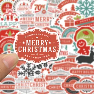 Christmas stickers waterproof vinyl decals for water bottle laptop phone case decor