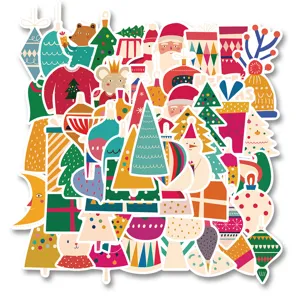 Christmas waterproof stickers decal pack for phone case water bottle laptop decoration