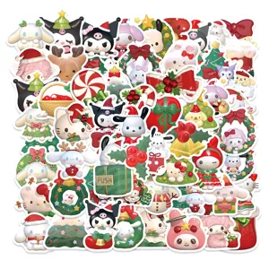 Christmas cartoon stickers waterproof PVC cute decals for phone case water cup decor