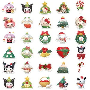 Christmas cartoon character stickers waterproof PVC cute decals for phone case water cup decor