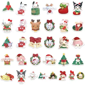 Christmas cartoon character stickers cute waterproof decals for phone case laptop decor
