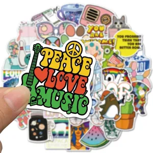 Waterproof cartoon graffiti stickers pack, ideal for luggage, laptops, and water bottles.