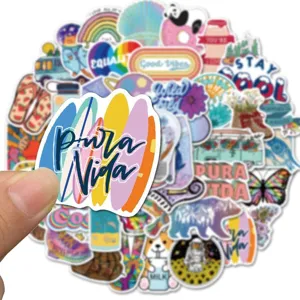 50pcs aesthetic cute waterproof graffiti stickers for water bottles laptops luggage decoration