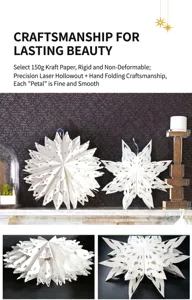 Christmas 3D paper star lantern hanging decoration for holiday home window mall display