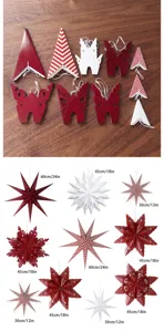 Weihnachtssterne Papier Laterne 3D hohle Schneeflocke Dekoration für Weihnachtsfeier
