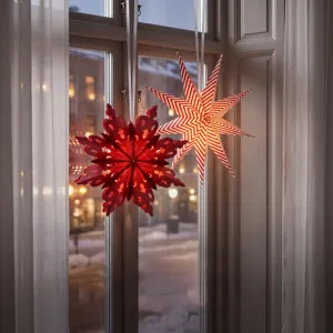 Weihnachten Papier Stern Laterne Hängende Dekoration, hohles Schneeflocken Design für Fenster.