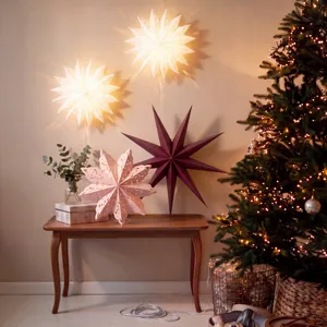 3D paper star lantern for Christmas tree and holiday party home hanging decoration.