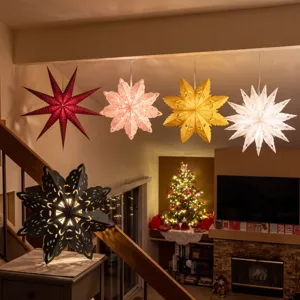 3D paper star lantern Christmas holiday party hanging decoration home lighting decor