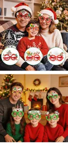 Weihnachtsfeier dekorative Brillenrahmen fur Erwachsene und Kinder Urlaubsfestliche Brille.
