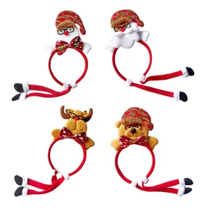 Serre-Tête de Noël Dessin Animé Père Noël Bonhomme de Neige Elan Ours Cercle à Cheveux Fête Festive Accessoires de Cheveux Décoration de Vacances