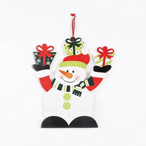 Christmas snowman hanging decoration door sign holiday party festive home decor ornament gift