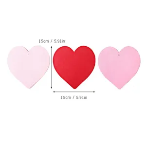 Valentijn hart papier kaarten huwelijk feest hangende decoratie 15cm roze rood mooie stijl