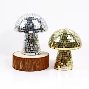 Decorazione casa palla fungo disco specchio riflettente festa ornamento tavolo