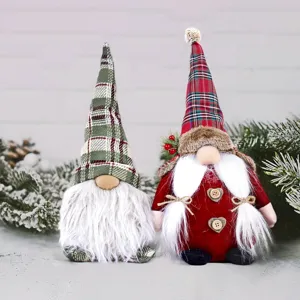 Christmas gnome plush dolls faceless old man holiday table decoration ornaments set