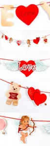 San valentino carta ghirlanda striscione cuore amore decorazioni appese festa forniture