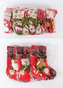 Christmas stockings set holiday candy gift bags decorative tree hanging ornaments