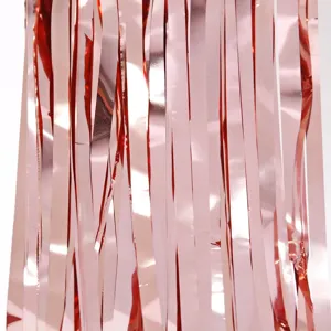 Metallic Tinsel Foil Fringe Curtain Party Backdrop Birthday Wedding Stage Stage Event Decorations Photography Props