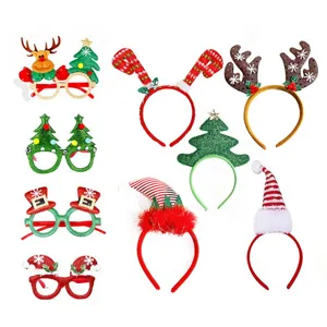 Christmas headband antler hair hoop adult children holiday party props Christmas decoration set