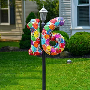 Palloncino in alluminio numero 16 colorato 40 pollici per festa di compleanno decorazione